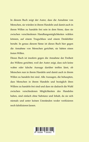 Produktbild: Gegen die Freiheit des Willens