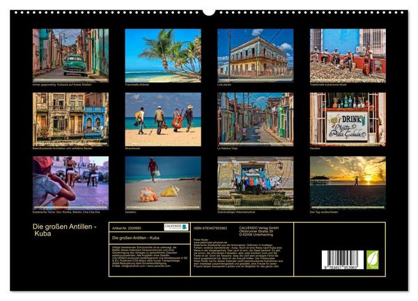 Produktbild: Die gro&szlig;en Antillen - Kuba (hochwertiger Premium Wandkalender 2026 DIN A2 quer), Kunstdruck in Hochglanz