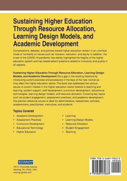 Produktbild: Sustaining Higher Education Through Resource Allocation, Learning Design Models, and Academic Development