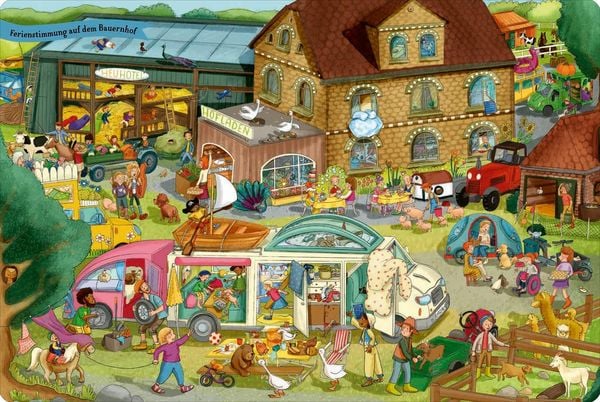 Produktbild: Camper, Zelt und Ferienzeit. Unser gro&szlig;es Reise-Wimmelbuch