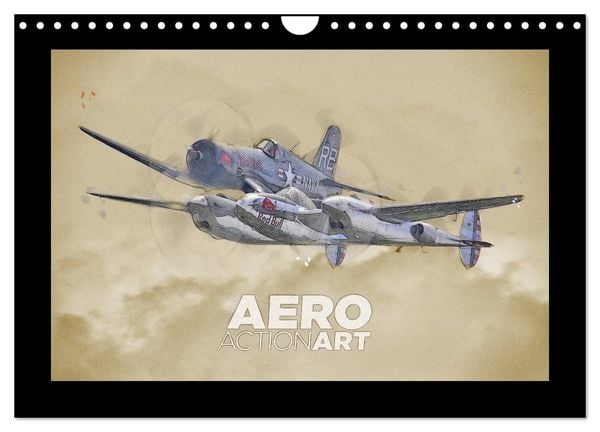 Produktbild: Aero Action Art - Luftfahrt Kunst (Wandkalender 2026 DIN A4 quer), CALVENDO Monatskalender