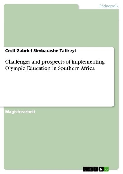 Produktbild: Challenges and prospects of implementing Olympic Education in Southern Africa