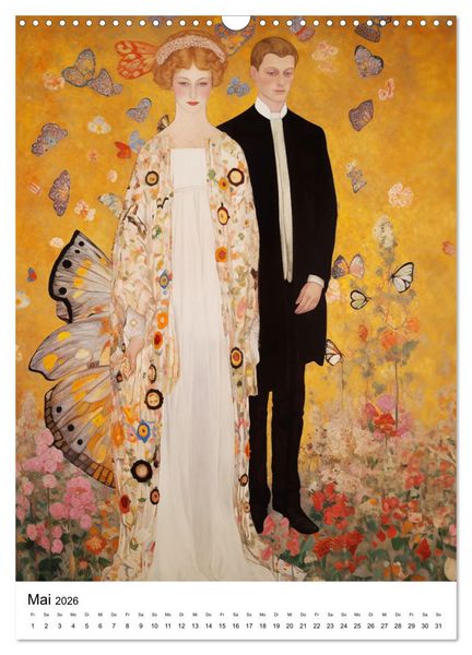 Produktbild: K&uuml;nstliche Impressionen. Ein Jahr in Klimts Natur. (Wandkalender 2026 DIN A3 hoch), CALVENDO Monatskalender