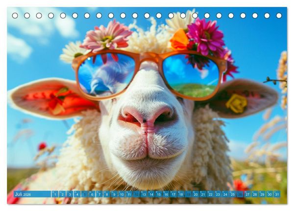 Produktbild: Witzige Tier-Selfies. Lustige Portraits aus der Tierwelt (Tischkalender 2026 DIN A5 quer), CALVENDO Monatskalender