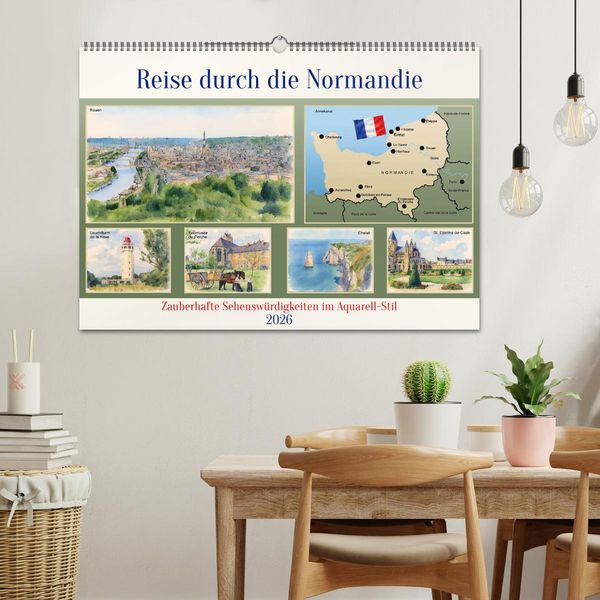 Produktbild: Reise durch die Normandie (Wandkalender 2026 DIN A2 quer), CALVENDO Monatskalender