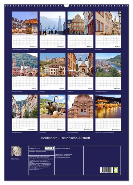 Produktbild: Heidelberg - Historische Altstadt (Wandkalender 2026 DIN A2 hoch), CALVENDO Monatskalender