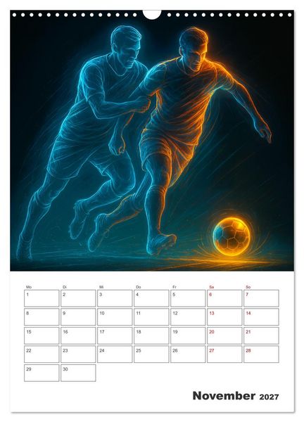 Produktbild: Vision Fu&szlig;ball Licht - Kraft - Spiel (Wandkalender 2027 DIN A3 hoch), CALVENDO Monatskalender