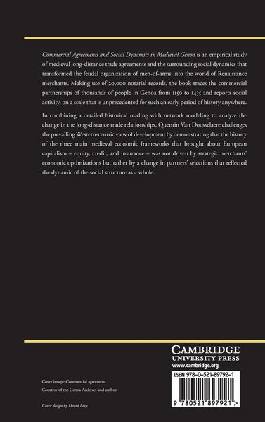 Produktbild: Commercial Agreements and Social Dynamics in Medieval Genoa