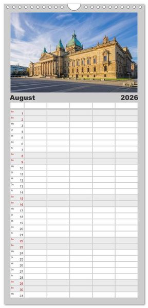 Produktbild: Familienplaner 2026 - Reise durch Leipzig mit 5 Spalten (Wandkalender, 21 x 45 cm) CALVENDO