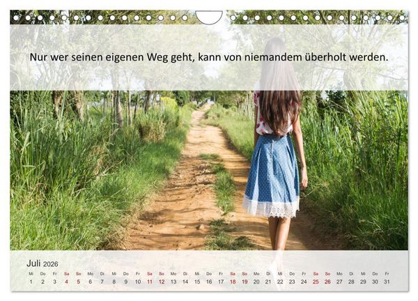 Produktbild: Motivationsspr&uuml;che Erfolgsweg (Wandkalender 2026 DIN A4 quer), CALVENDO Monatskalender