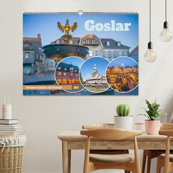 Produktbild: Goslar - Zwischen Fachwerk und Welterbe (Wandkalender 2027 DIN A2 quer), CALVENDO Monatskalender