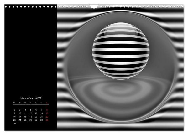 Produktbild: Optische Kunst im Quadrat (Wandkalender 2026 DIN A3 quer), CALVENDO Monatskalender