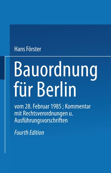 Produktbild: Bauordnung f&uuml;r Berlin