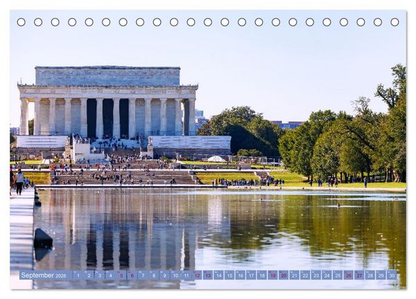 Produktbild: Washington, D.C., Hauptstadtzauber der USA (Tischkalender 2026 DIN A5 quer), CALVENDO Monatskalender