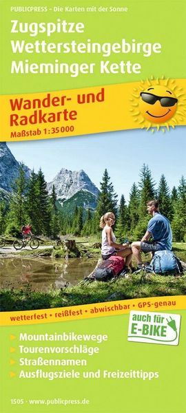 Produktbild: Publicpress Rad- und Wanderkarte Zugspitze, Wettersteingebirge, Mieminger Kette 1:35.000