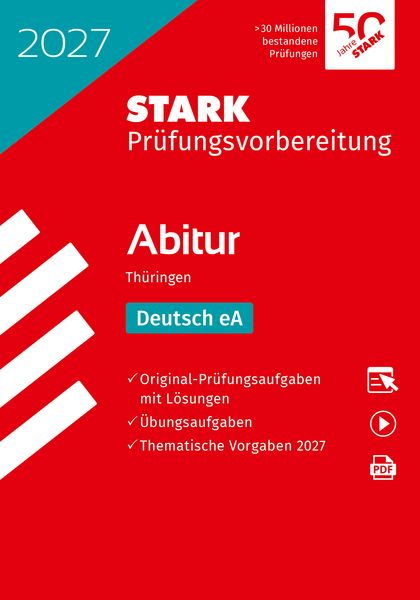 Produktbild: STARK Deutsch - Abitur 2027 Th&uuml;ringen - Pr&uuml;fungsvorbereitung
