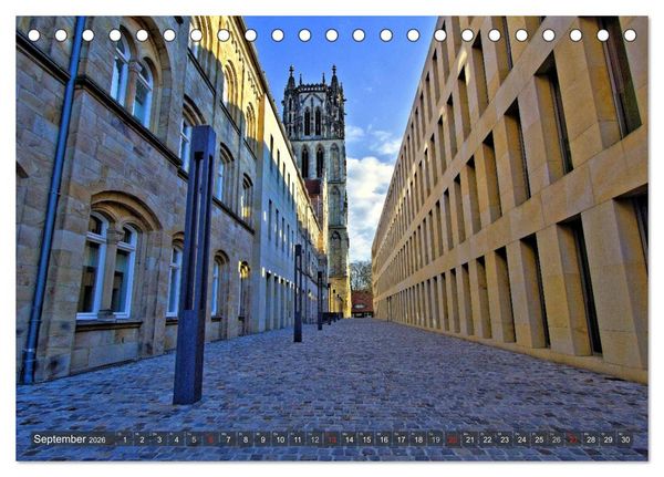 Produktbild: M&uuml;nster - Historische Stadt mit jungem Gesicht (Tischkalender 2026 DIN A5 quer), CALVENDO Monatskalender