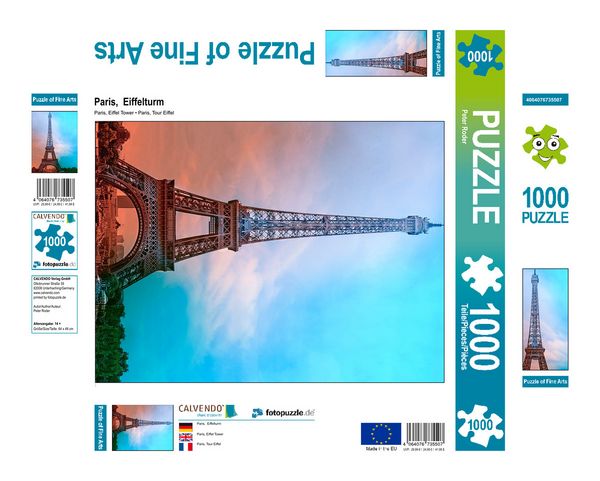 Produktbild: CALVENDO Puzzle Paris, Eiffelturm 1000 Teile Lege-Gr&ouml;&szlig;e 480 x 640 cm Foto-Puzzle Bild von Peter Roder
