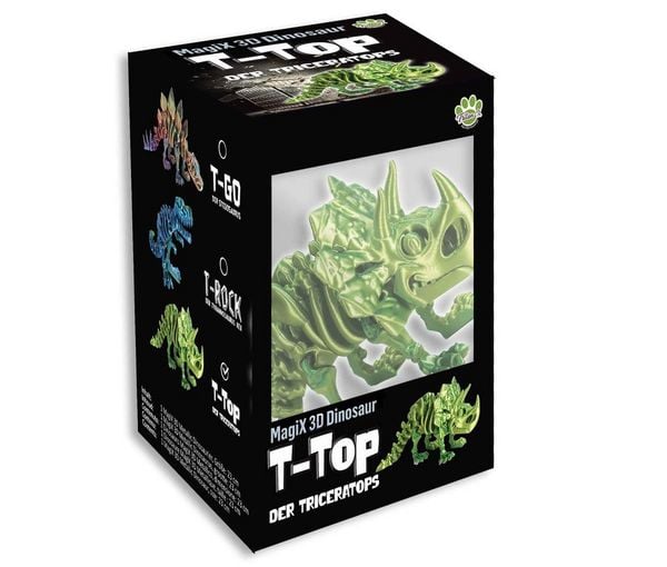 Produktbild: T-Top der Triceratops, 3D Metallic Dino 23cm