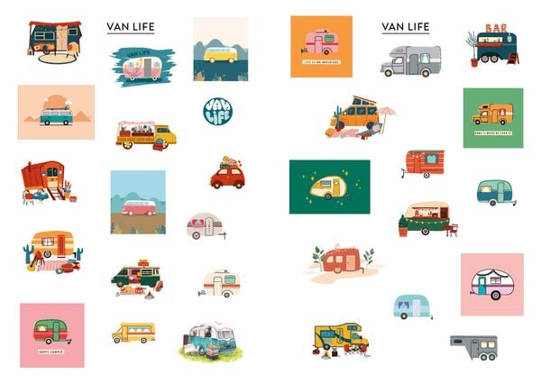 Produktbild: Bullet Journal Stickerbuch &ndash; Camping & Nature Love &ndash; &Uuml;ber 600 Sticker f&uuml;r alle Outdoor-Fans