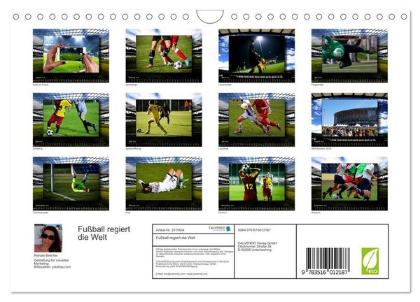 Produktbild: Fu&szlig;ball regiert die Welt (Wandkalender 2026 DIN A4 quer), CALVENDO Monatskalender