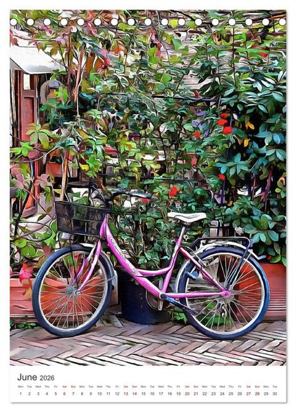 Produktbild: A Year Of Bicycles (Desk Calendar 2026 DIN A5 portrait), CALVENDO 12 Month DeskCalendar