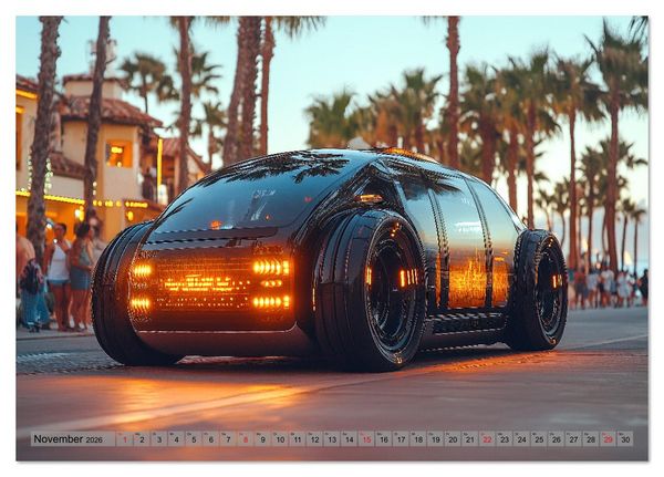Produktbild: Zukunft Auto - Design, Autos und autonomes Fahren der Zukunft (Tischkalender 2026 DIN A5 quer), CALVENDO Monatskalender