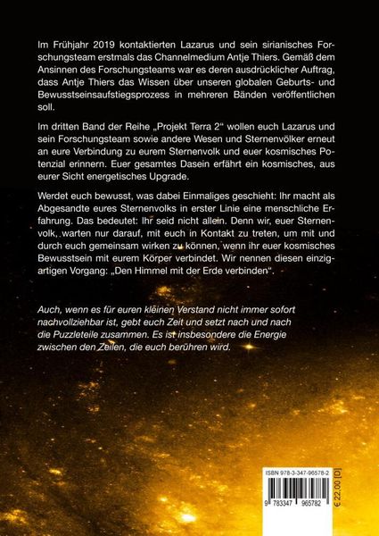 Produktbild: PROJEKT TERRA 2 - Botschaften aus dem Licht vom Sirius - Eine Bewusstseinsschule der neuen Zeit. Band 3