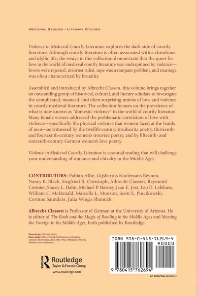 Produktbild: Violence in Medieval Courtly Literature