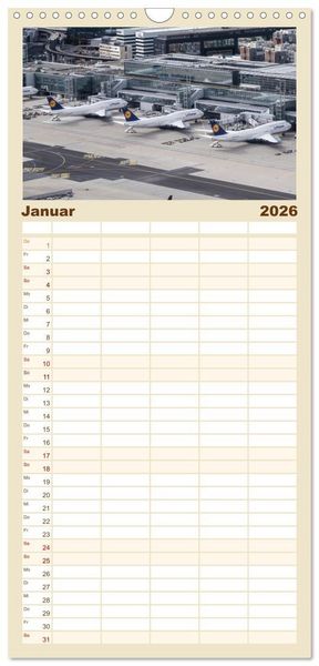 Produktbild: Familienplaner 2026 - Boeing 747 Kalender mit 5 Spalten (Wandkalender, 21 x 45 cm) CALVENDO