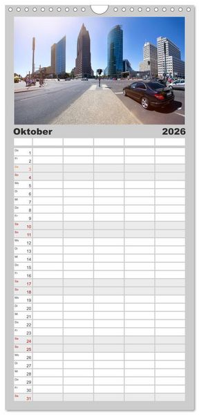 Produktbild: Familienplaner 2026 - SOMMER IN BERLIN mit 5 Spalten (Wandkalender, 21 x 45 cm) CALVENDO