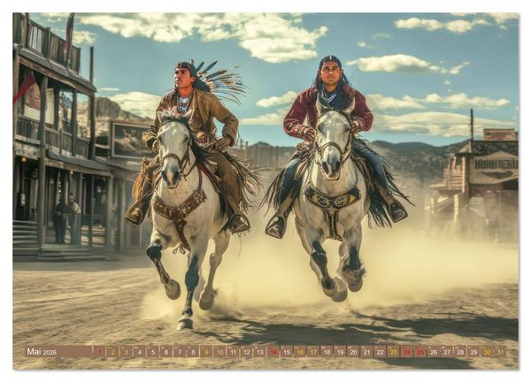 Produktbild: Wilder Westen - Cowboys in Aktion (Wandkalender 2026 DIN A3 quer), CALVENDO Monatskalender