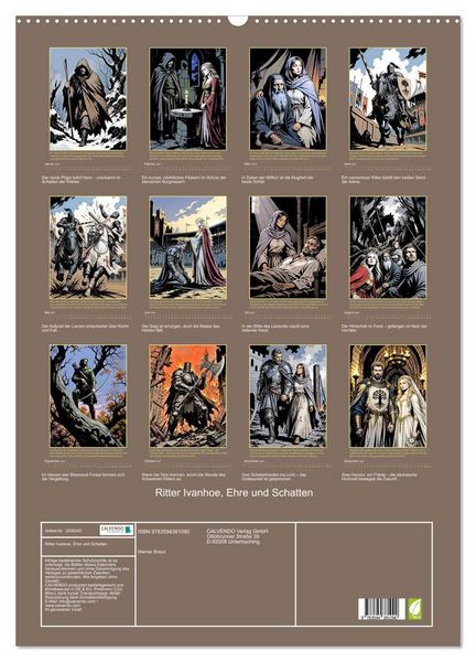 Produktbild: Ritter Ivanhoe, Ehre und Schatten (Wandkalender 2027 DIN A2 hoch), CALVENDO Monatskalender