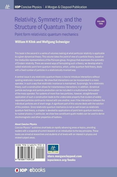 Produktbild: Relativity, Symmetry, and the Structure of Quantum Theory, Volume 2
