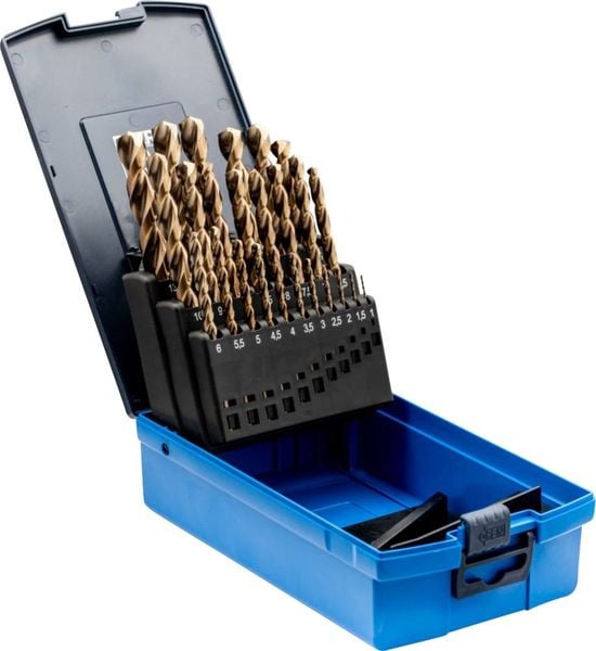 Produktbild: PFERD TOOLS 25203704 SET SPB DIN 338 HSSE N 1-13 INOX 25 Metall-Spiralbohrer-Set 25teilig 1 mm, 1.5 mm, 2 mm, 2.5 mm, 3 mm, 3.5