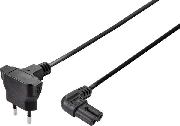 Produktbild: Sygonix SY-5043506 Strom Netzkabel Schwarz 5.00m