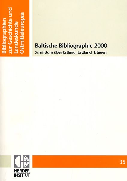 Produktbild: Baltische Bibliographie 2000