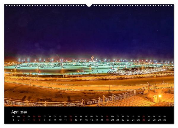 Produktbild: M&uuml;nchen bei Nacht (hochwertiger Premium Wandkalender 2026 DIN A2 quer), Kunstdruck in Hochglanz