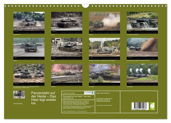 Produktbild: Panzerstahl auf der Heide &ndash; Das Heer legt wieder los (Wandkalender 2026 DIN A3 quer), CALVENDO Monatskalender