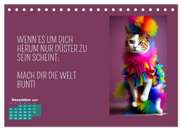 Produktbild: Tierisch motiviert (Tischkalender 2027 DIN A5 quer), CALVENDO Monatskalender