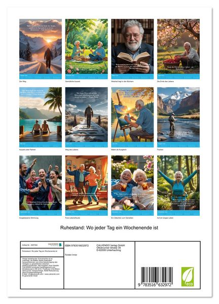 Produktbild: Ruhestand: Wo jeder Tag ein Wochenende ist (Wandkalender 2026 DIN A4 hoch), CALVENDO Monatskalender