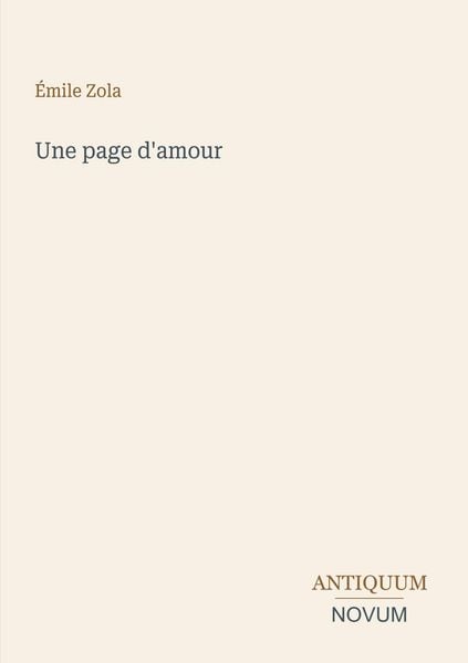 Produktbild: Une page d'amour