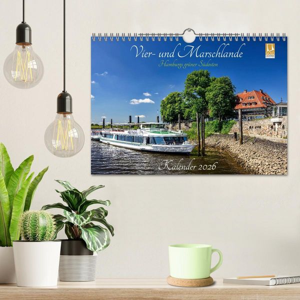 Produktbild: Vier- und Marschlande Hamburgs gr&uuml;ner S&uuml;dosten (Wandkalender 2026 DIN A4 quer), CALVENDO Monatskalender