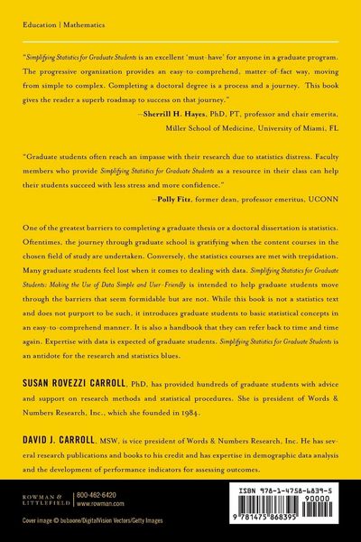 Produktbild: Simplifying Statistics for Graduate Students