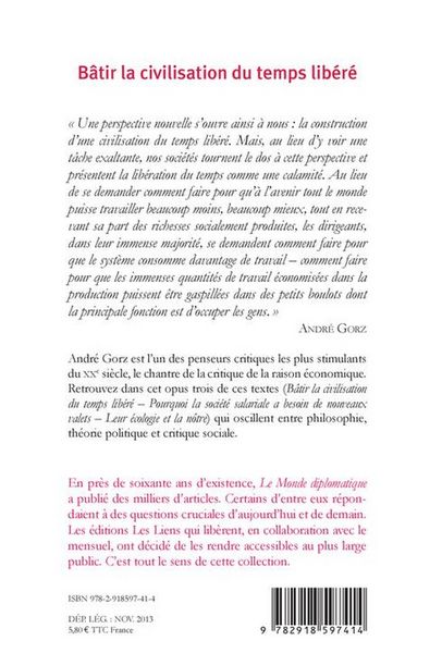 Produktbild: B&acirc;tir la civilisation du temps lib&eacute;r&eacute;