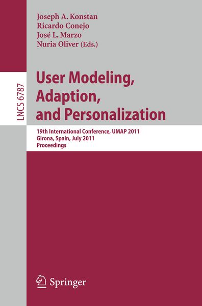 Produktbild: User Modeling, Adaptation and Personalization