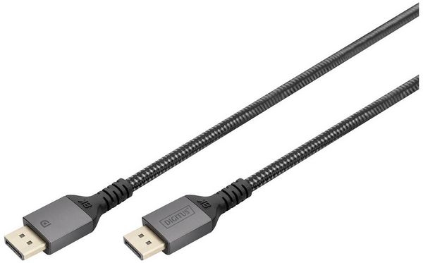 Produktbild: Digitus DisplayPort Anschlusskabel DisplayPort Stecker 3 m Schwarz DB-340201-030-S dreifach geschirmt, Flexibel, Halogenfrei, Rund DisplayPort-Kabel