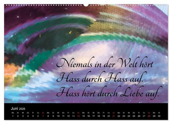 Produktbild: Mit Spr&uuml;chen und Weisheiten durch&acute;s Jahr (hochwertiger Premium Wandkalender 2026 DIN A2 quer), Kunstdruck in Hochglanz