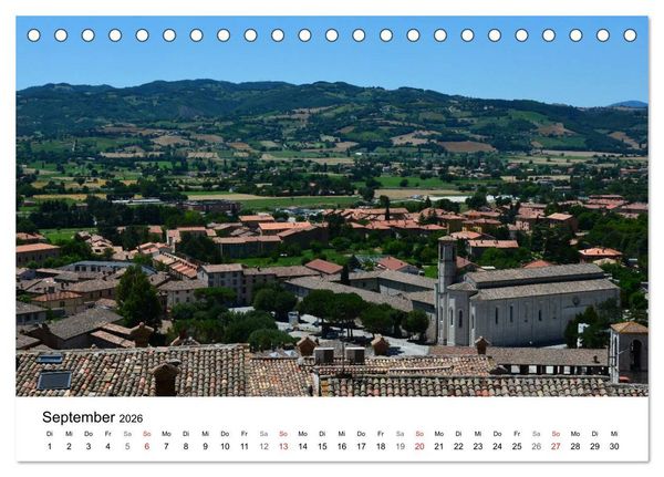 Produktbild: Gubbio - die mittelalterliche Stadt in Umbrien (Tischkalender 2026 DIN A5 quer), CALVENDO Monatskalender