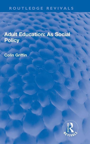 Produktbild: Adult Education: As Social Policy